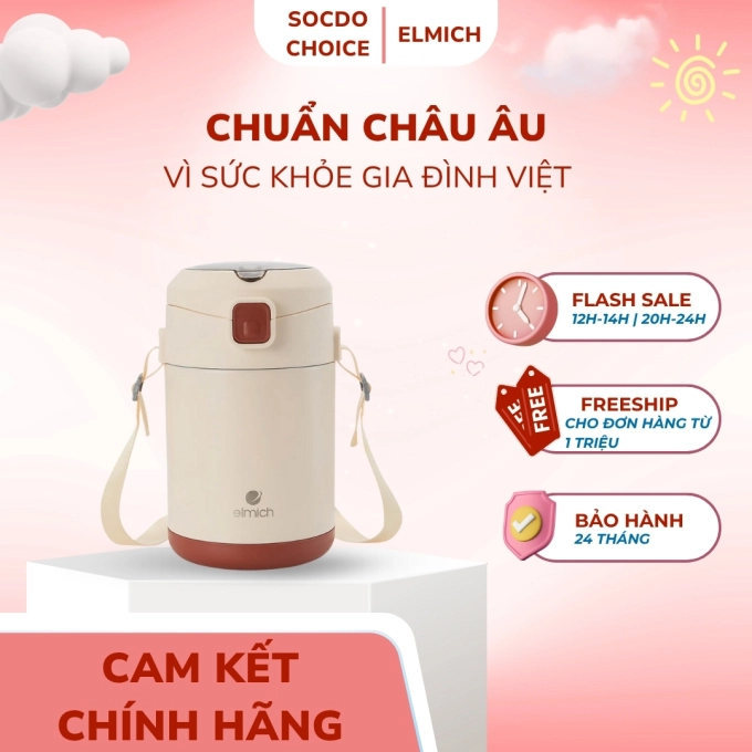 Hộp cơm giữ nhiệt inox 304 Elmich EL8344 dung tích 1.6L